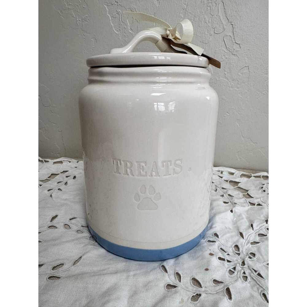 Rae Dunn TREATS Canister w/ paw print